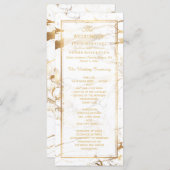 PixDezines Marble+Gold Veins Programme de mariage (Devant / Derrière)