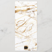 PixDezines Marble+Gold Veins Wedding Program Programma (Achterkant)