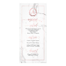 PixDezines Marble+Shine Roos Gold Monogram Menu
