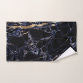PixDezines MARBRE BLEU MINUIT + FAUSSES VEINES D'O (Serviette à main)