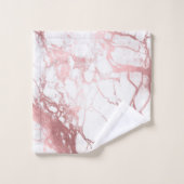 PixDezines Marbre + Veines de faux or rose (Gant de toilette)