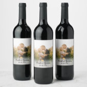 PixDezines Mariage Photo Étiquette de vin (Bouteilles)