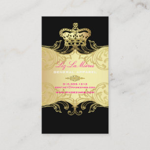 PixDezines MARIE ANTOINETTE in goud Visitekaartje