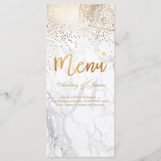 PixDezines Marmer/Confetti/Shine Menu/Faux Gold Menu (Voorkant)