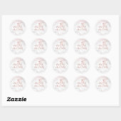 PixDezines Marmer Faux Roos Gold Mille Mercis Ronde Sticker (Vel)