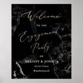 PixDezines Marmer + Nepgoud Trouw Verwelkoming Poster