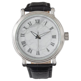 PixDezines Marmer+Schetsen Romeinse Cijfers Horloge