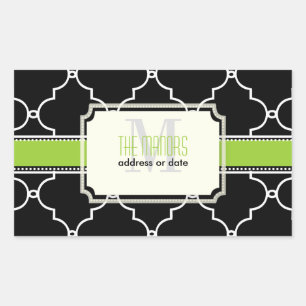 PixDezines Marokkaanse trellis/DIY kleuren Rechthoekige Sticker