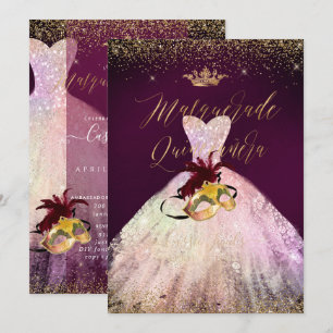 PixDezines Maskerade Quinceanera Katoenen Candy Kaart
