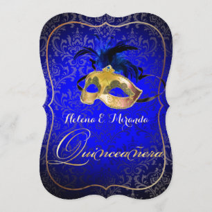 PixDezines Masquerade/Blue/DIYcolor! Kaart