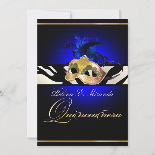 PixDezines Masquerade/Quincenera/DIY kleur! Kaart (Voorkant)