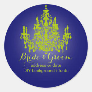 PixDezines matcha groene kroonluchter/DIYachtergro Ronde Sticker