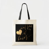PixDezines Matron of Honor/Faux Gold Calligraphy Tote Bag (Voorkant)