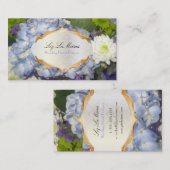 PixDezines maui blauwe hortensia Visitekaartje (Voorkant / Achterkant)