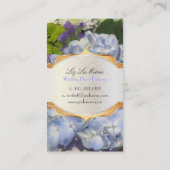 PixDezines maui blauwe hortensia Visitekaartje (Achterkant)