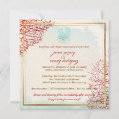 PixDezines maui coral+seahorse, strand Kaart (Achterkant)