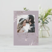 PixDezines MAUVE PALMEN SAVE THE DATE (Staand voorkant)