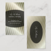 PixDezines Medium Stripes + Faux Foil Visitekaartje (Voorkant / Achterkant)