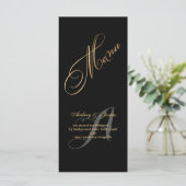 PixDezines Menu/Fancy Script/Faux Gold Menu (Staand voorkant)