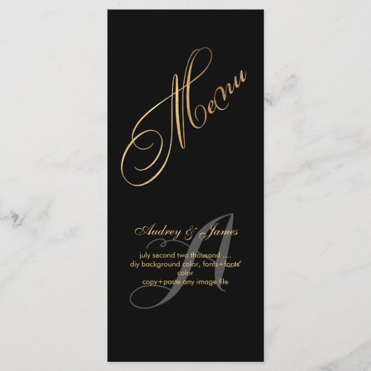 PixDezines Menu/Fancy Script/Faux Gold Menu (Voorkant)