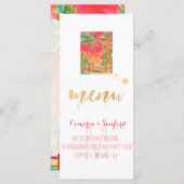 PixDezines menu  hawaii strand/koraal (Voorkant / Achterkant)