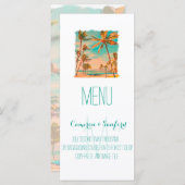 PixDezines menu Plage hawaii vintage/turquoise (Devant / Derrière)