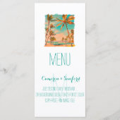 PixDezines menu Plage hawaii vintage/turquoise (Devant)