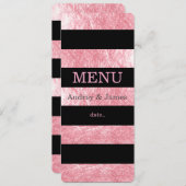 PixDezines menu rayures noires/fraise rose (Devant / Derrière)