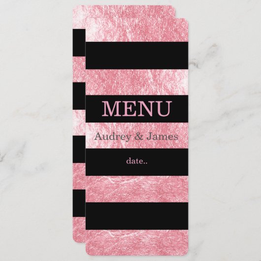 PixDezines menu rayures noires/fraise rose (Devant / Derrière)