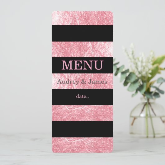 PixDezines menu rayures noires/fraise rose (Debout devant)