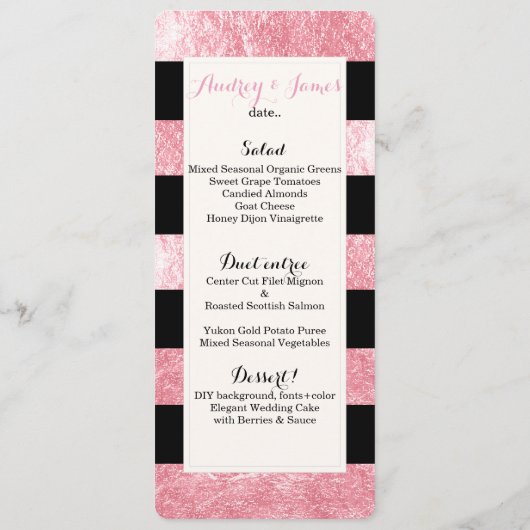 PixDezines menu rayures noires/fraise rose (Dos)