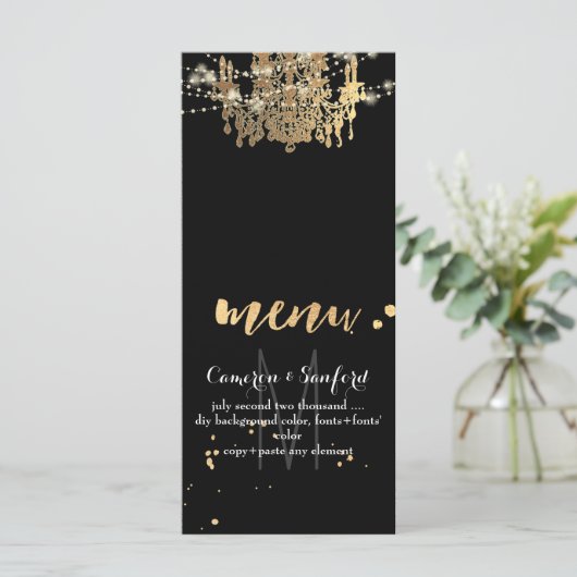 PixDezines menukroonluchter/lichtsnaren Menu (Staand voorkant)