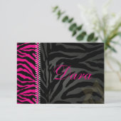 PixDezines merci Zebra rose, Bat mitzvah (Debout devant)