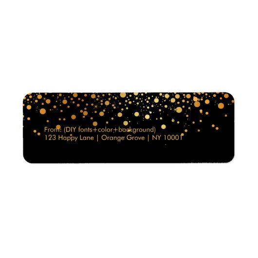 PixDezines met goud/DIYbackground Etiket (Voorkant)