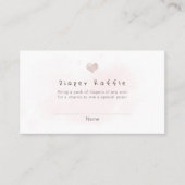 PixDezines Minder Waterverf Raffle Blush Heart Plaatskaartje (Voorkant)