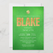 PixDezines Minimalist Neon Green Mitzvah, script Kaart (Voorkant)