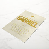 PixDezines minimalistische DIY Bar Mitzvah Folie Uitnodiging (Gedraaid)