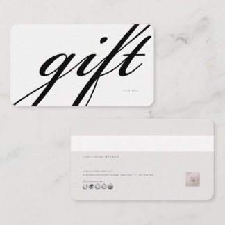 PixDezines Minimalistische E-Cadeaubon DIY kleur Visitekaartje