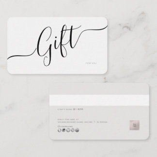 PixDezines Minimalistische E-Cadeaubon Visitekaartje