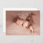 PixDezines minimalistische foto's geboorteaankondi Kaart (Voorkant / Achterkant)