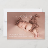 PixDezines minimalistische foto's geboorteaankondi Kaart (Voorkant)