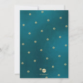 PixDezines Minimalistische Teal Bar Mitswa, Script Kaart (Achterkant)