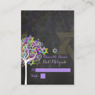 PixDezines mitzvah carte de place/arbre de vie