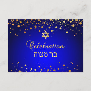 PixDezines Mitzvah Celebration, Faux Gold Confetti Kaart
