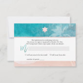 PixDezines Mitzvah RSVP Beach Palm Trees (Achterkant)