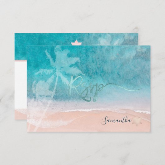 PixDezines Mitzvah RSVP Plage Palmiers (Devant / Derrière)