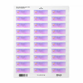 PixDezines Mitzvah Waterverf Agate Paars Label (Full Sheet)