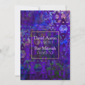 PixDezines Mod/Bar Mitzvah/Star van David/Violet Kaart (Voorkant)