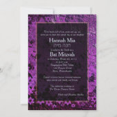 PixDezines Mod/Bat Mitzvah/David/Paarse Kaart (Achterkant)