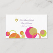 PixDezines Mod Bubbles/mitzvah-plaatskaarten Plaatskaartje (Achterkant)
